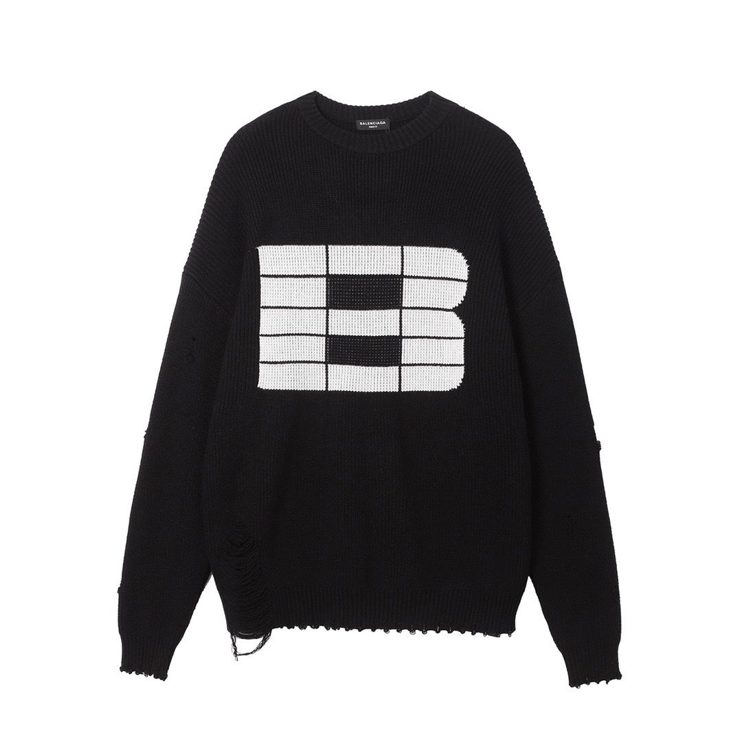 Distressed balenciaga sweatshirt