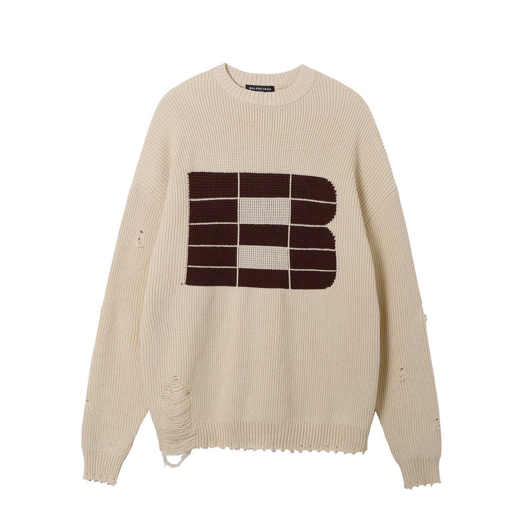 Distressed balenciaga sweatshirt